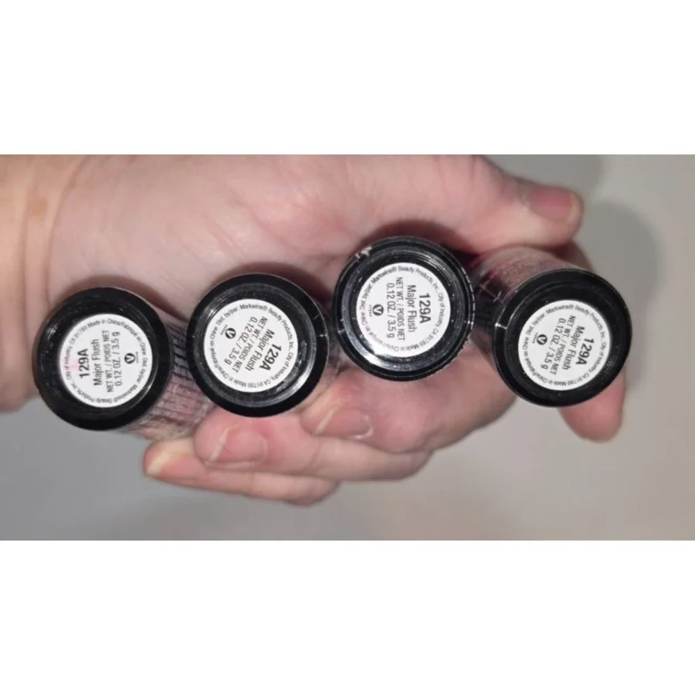4 Wet N Wild Pump Partner Up Blush Stick 129A Major Flush NEW SEALED